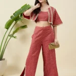 Brick RedBrocade Co-ord Set_IMG_6965