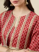 Brick RedBrocade Co-ord Set_IMG_6972