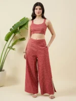 Brick RedBrocade Co-ord Set_IMG_6973