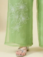 Pista Green Organza Co-ord Set