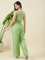 Pista Green Organza Co-ord Set