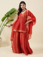 Women Regular Kurti with Sharara & Dupatta