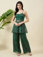 Floral Print Green Co-Ord Set
