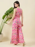 Multicolor Printed Cotton Jumpsuit