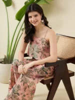 Printed Peach Co-ord Set