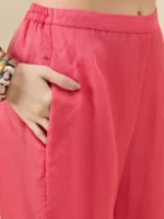 Printed Pink Organza Co-ord Set