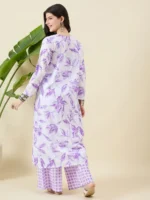 Lavender Printed Cotton Co-ord Set