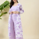 Lavender Printed Cotton Co-ord Set