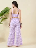 Lavender Printed Cotton Co-ord Set