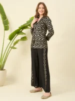 Black Brocade Co-ords Set