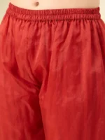 Printed Red Kurta Set