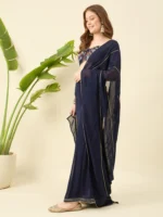 Dark Blue Top and Skirt with Dupatta