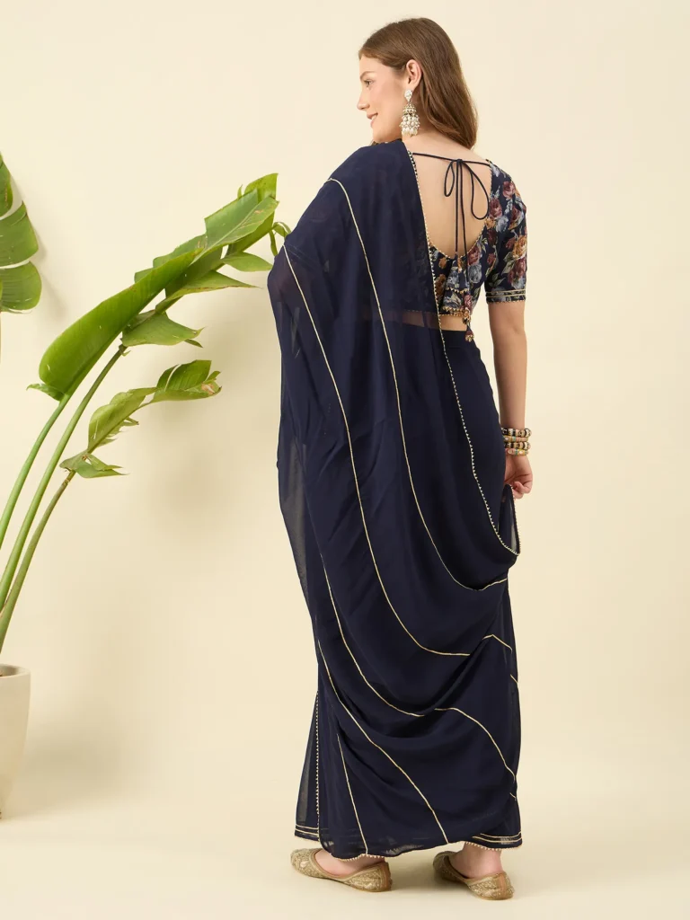 Dark Blue Top and Skirt with Dupatta