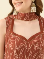 Brown Sharara Set with Dupatta