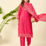 Banarsi Silk Magenta Kurta Set