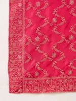 Banarsi Silk Magenta Kurta Set