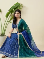 Royal Blue Banarasi Silk Lehenga Set
