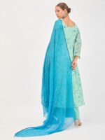 Women Floral Printed Anarkali Kurta with Trousers & Dupatta - Image 7