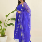 Women Ethnic Motifs Printed Tiered Sequinned Kurta with Palazzos & With Dupatta