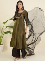 Women Regular Gotta Patti Kurta with Palazzos & With Dupatta - Image 5