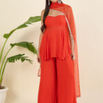 Women Regular Sequinned Kurta with Palazzos & With Dupatta