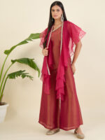 Women Regular Thread Work Top with Palazzos & With Dupatta - Image 3
