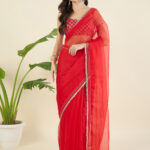 Organza Mirror-Work Sarees