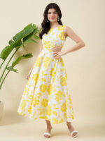 Floral Print Fit & Flare Midi Dress - Image 3