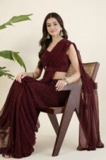 Woven Design Saree Blouse - Image 5