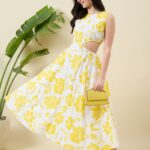 Floral Print Fit & Flare Midi Dress