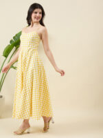 Checked Fit & Flare Midi Dress - Image 2