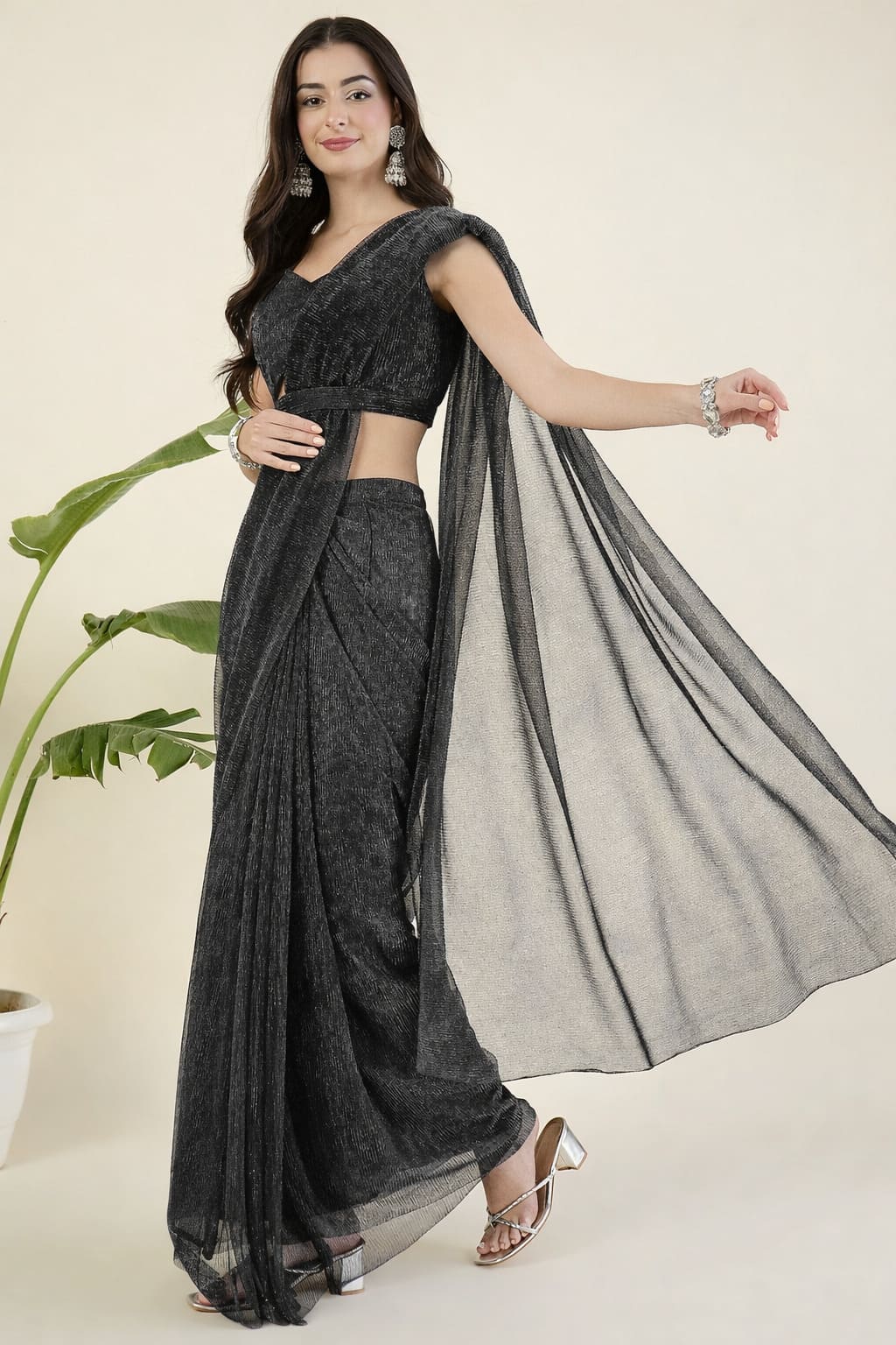 4 Woven Design Saree Blouse - Image 1