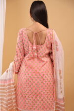 Rosé Charm Printed Kurta Palazzo Set with Dupatta - Image 6