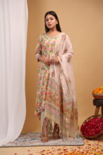 Sunlit Garden Floral Kurta Set with Printed Dupatta