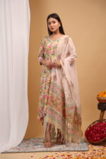 Sunlit Garden Floral Kurta Set with Printed Dupatta - Image 2