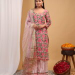 Blush Garden Floral Printed Kurta Set with Dupatta