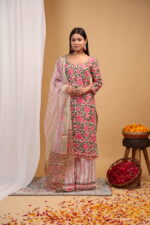 Blush Garden Floral Printed Kurta Set with Dupatta