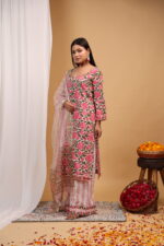 Blush Garden Floral Printed Kurta Set with Dupatta - Image 6
