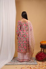 Blush Garden Floral Printed Kurta Set with Dupatta - Image 3