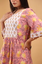 Rosewood Garden Printed Kurta Palazzo Set with Dupatta - Image 3