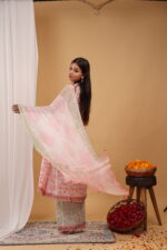 Blush Garden Floral Kurta Sharara Set with Dupatta - Image 2