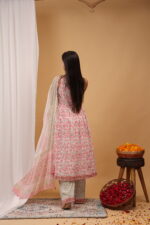 Blush Garden Floral Kurta Sharara Set with Dupatta - Image 3