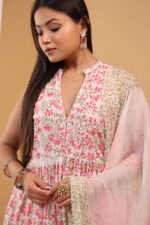 Blush Garden Floral Kurta Sharara Set with Dupatta - Image 6