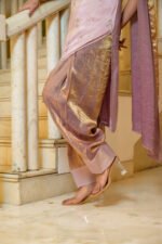 Aritri Women's Baby Pink Floral Embroidered Sleeveless Straight Kurta with Dhoti Pants & Dupatta Set - Image 3